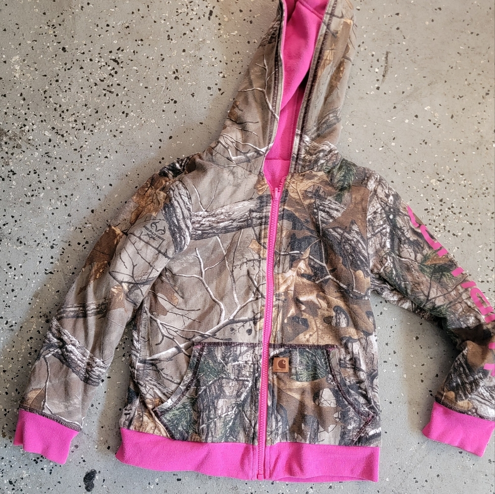 Girls Reversable Carhartt Zip Up Hoodie